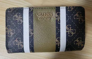 GUESS 게스 지갑 2단 폴더형 골드 브라운