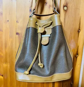 [빈티지] LANCEL 란셀 복조리 가죽 숄더백 브라운