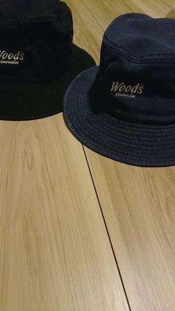 Woods 버킷 햇 블랙과 네이비 2색 세트