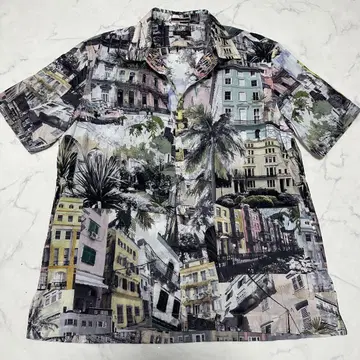 새상품급 폴스미스 컬렉션 올 패턴 셔츠 반팔 사이즈 L PaulSmith