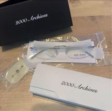 2000archives 무테 안경 안경 새상품 미사용 정품