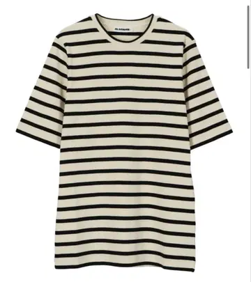 JIL SANDER+질 샌더 플러스 보더 코튼 티셔츠