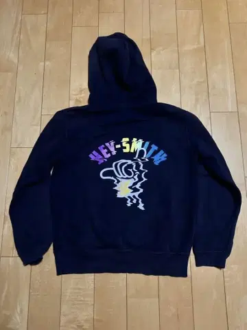 HEY-SMITH 로고 후드티 네이비 S 사이즈