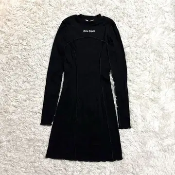 Palm Angels 로고 자수 미니 원피스 블랙 S 이탈리아제