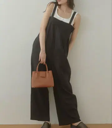아심 Belt salopette 팬츠 블랙