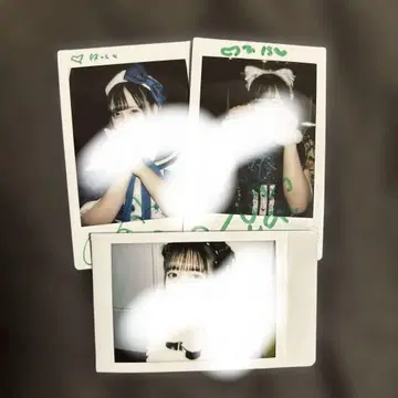 와카바의 아 사인 포함 폴라로이드 사진 3장 세트