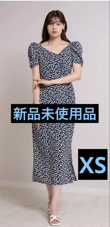 체리 패턴 캐시-코어 원피스 XS