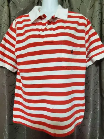 90' 중고 초레어 Ralph Lauren 반팔 스트라이프 M