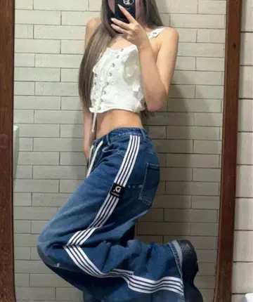 Darich 다리치 리메이크 라이크 와이드 데님 팬츠 M 사이즈
