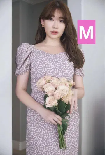 체리 패턴 캐시-코어 원피스
