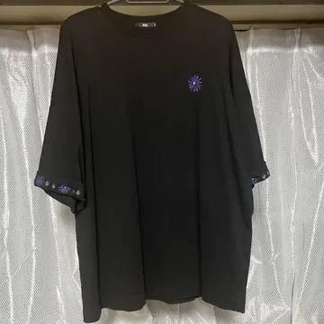 HARE 티셔츠 반팔 블랙 검정 꽃무늬 S
