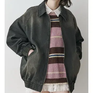 jouetie 루즈 데님 블루종