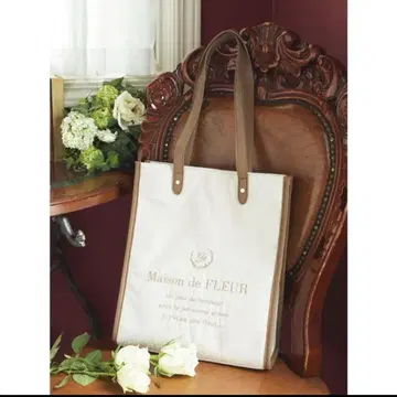 Maison de FLEUR 자카드 스퀘어 토트백