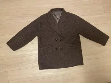 브라운 더블 브레스트 자켓 M