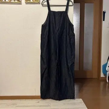 프렌치 브루 g. 오버롤 코튼 린넨 다크 네이비