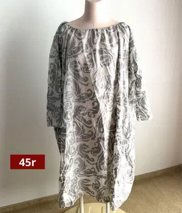 45r 사계절기 페더 카디 호일 프린트 원피스