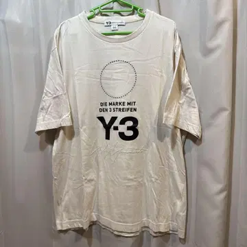 Y-3 프론트 로고 자수 티셔츠 XL