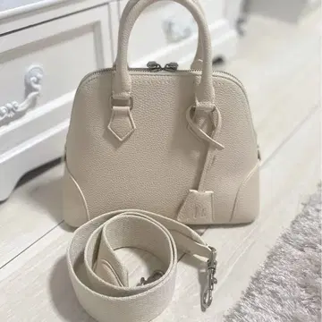 Mila Owen 와이드 숄더 보스턴 백 화이트 미라 오웬