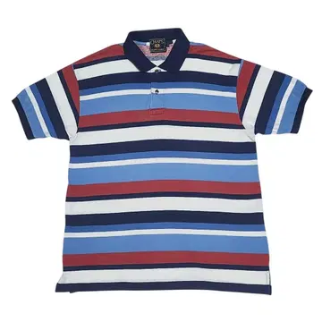 L 80S 일본제 CHAPS 피케 셔츠 멀티 보더 POLO 챕스