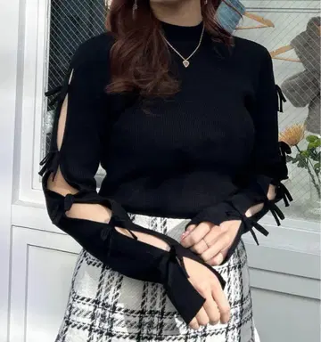 INGNI 소매 리본 니트