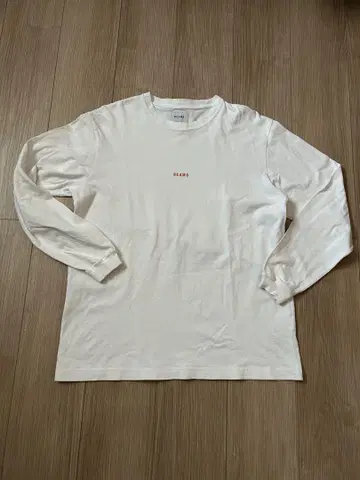 BEAMS 로고 긴팔 티셔츠 S 화이트
