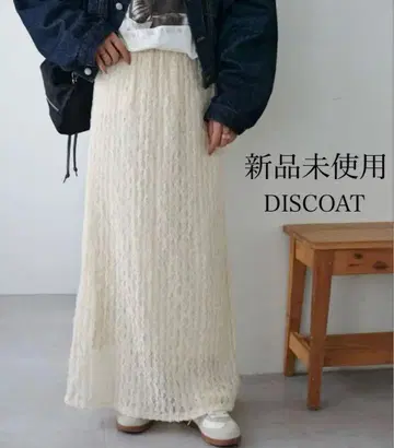 미사용 새상품 DISCOAT 디스코트 레이스 내로우 스커트