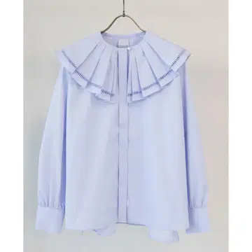 Maison Echelle 사다리 레이스 빅 칼라 셔츠