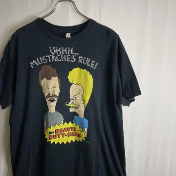 90s MTV 비버스 앤드 배트 헤드 티셔츠 XL 블랙