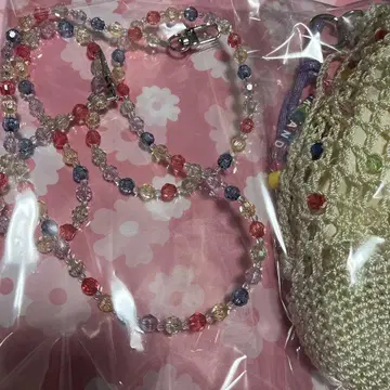 미사용 nikoand... 오리지널 비즈 뜨개질 복조리 숄더백.