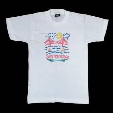 90s USA제 샌프란시스코 수베니어 티셔츠 화이트 S 사이즈