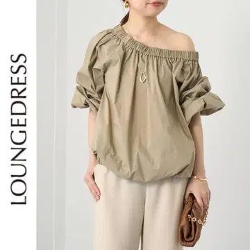 새상품 Loungedress 벌룬 오프 숄더 블라우스 라운지 드레스 베이