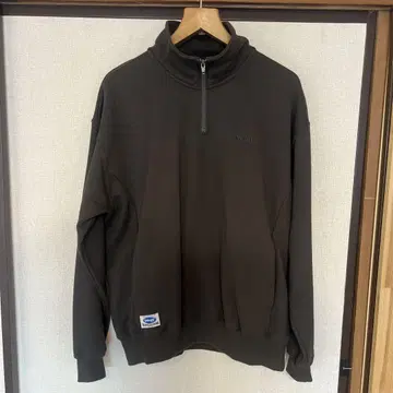 Schott 하프 지퍼 맨투맨 L 다크 브라운