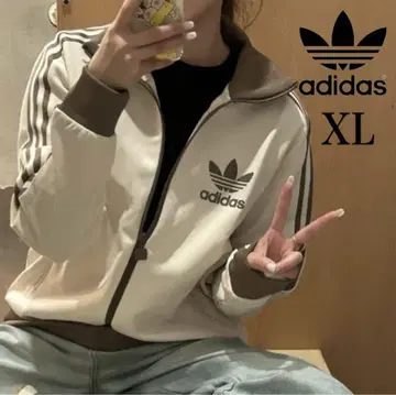새상품 XL 여성] 아디다스 트랙 자켓 저지 탑 브라운 베이지 브라운