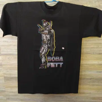 스타 워즈 Boba Fett 티셔츠 블랙 데드스탁 빈티지