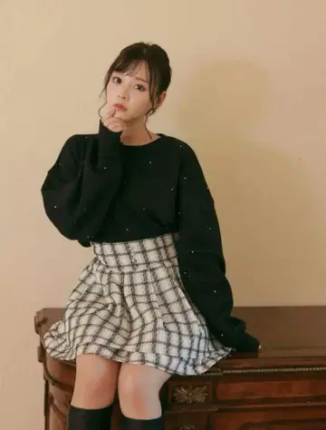 evelyn 비쥬 풀오버 블랙