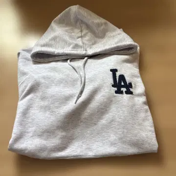 새상품 MLB 다저스 LA 자수 그레이 후드티 M 사이즈