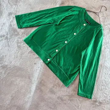 TIGRE BROCANTE 노카라 가디건 긴팔 S 그린 새상품급