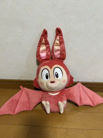 박쥐 봉제 인형 핑크 약 30cm