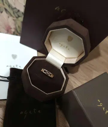 agete 아가트 반지 K10 다이아몬드 골드링