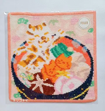 FEILER 페이러 손수건 오조우니모치모치 고양이 새상품 미개봉