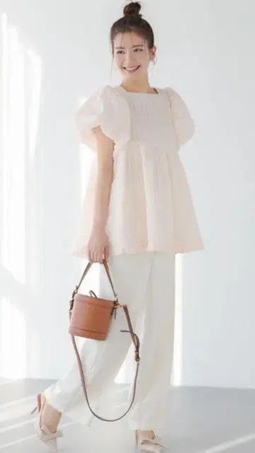 fitmore 핏모어 스퀘어 넥 체크 탑