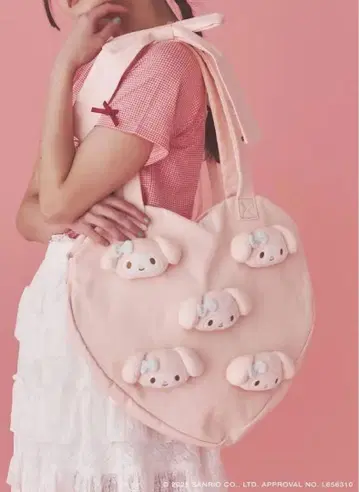 메리 제니 산리오 콜라보 토트백 마이멜로디 핑크