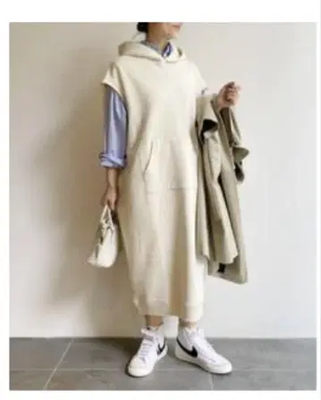 L'Appartement 슬리브리스 후드 부착 원피스 아이보리