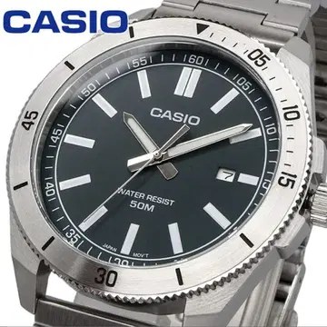 CASIO 그린 다이얼 스테인리스 시계