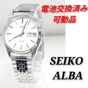 세이코 ALBA 남성용 배터리 벨트 교환 완료, 작동 정상 Z-90
