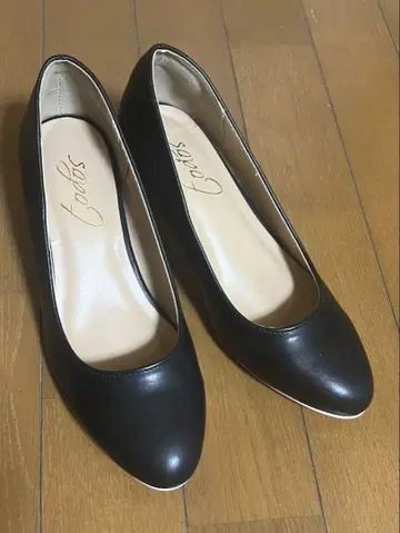 블랙 펌프스 23.0cm 5cm 힐