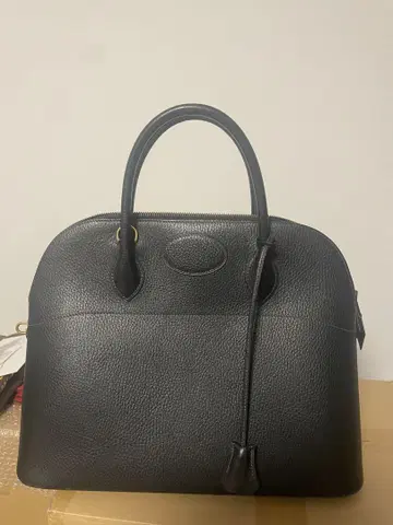 블랙 가죽 토트백