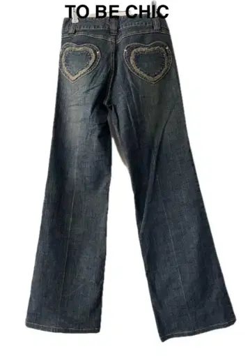 TO BE CHIC 하트형 포켓 부츠 컷 데님