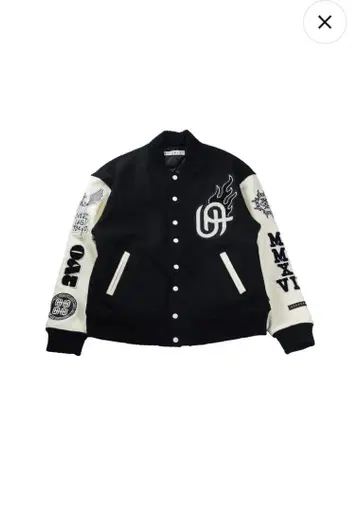 OVER(ALL) 25AW 스타디움 자켓 블랙/화이트 L 사이즈