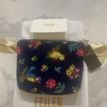 (미사용 새상품) FEILER 하이디 파우치 네이비